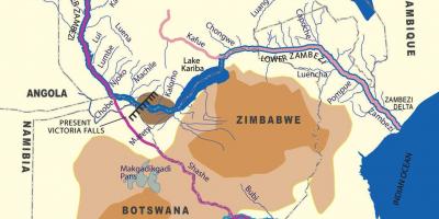 Kaart van de geologische zambi