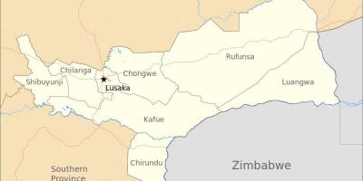 Kaart van lusaka, Zambia